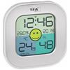 TFA Dostmann Igrometro Fun, termometro digitale interno, misuratore di umidità, argento, 9 x 2 x 9 cm (lunghezza x larghezza x altezza)