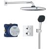 Grohe QuickFix Grohe 34882000 sistema doccia ad incasso con miscelatore termostatico Precision a 2 vie e soffione doccia Vitalio Comfort, colore cromo lucido