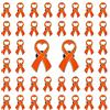 CRAFFANCY Spilla a Forma di Cuore, Arancione, 50 Spille con Chiusura in Silicone per leucemia, Cancro, sclerosi Multipla, 50 Spille per sensibilizzare la sclerosi Multipla