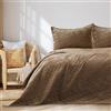 RESTILO AmeliaHome Copriletto 260 x 280 cm Cappuccino Trapuntato Velvet Laila