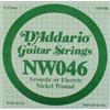 D'ADDARIO NW046 CORDA SINGOLA PER CHITARRA ACUSTICA/ELETTRICA