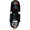 EXTREME 1JS2R3PRO JACK STEREO 1/4" 6,3mm - 2 RCA MASCHIO MT 3 CONNETTORI SMONTABILI + SET ANELLINI COLORATI IDENTIFICATIVI PER CONNETTORE
