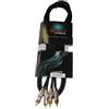EXTREME 2R2R2PRO CAVO AUDIO DI SEGNALE SCHERMATO 2 CONNETTORI RCA MASCHIO - 2 CONNETTORI RCA MASCHIO CONNETTORI SMONTABILI IN METALLO LUNGHEZZA 2 METRI