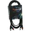 EXTREME 2R2R3 CAVO DOPPIO 2 RCA MASCHIO / 2 RCA MASCHIO 3 M CAVO AUDIO DI SEGNALE SCHERMATO