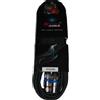 EXTREME CAVO MICROFONO/CASSE 5 METRI 1 CONNETTORE XLR MASCHIO 1 FEMMINA + STRAP + 12 ANELLINI CAVO MICROFONICO 6.5MM CONNETTORI SMONTABILI METALLO ANTISCIVOLO