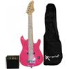 EXTREME EG80KIT PK MINI GUITAR PACK ROSA KIT CHITARA ELETTRICA + AMPLIFICATORE + CUSTODIA