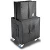 LD SYSTEMS DAVE 12 SET KIT DI BORSE PER IL TRASPORTO DEL SISTEMA PA DAVE 12 G3 1 BORSA SUBWOOFER + 2 BORSE PER SATELLITI COLORE + SKATE CON RUOTE