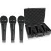 BEHRINGER XM1800S KIT 3 MICROFONI DINAMICI CARDIODI + 3 CLAMPS + CUSTODIA SET PER CANTO E KARAOKE