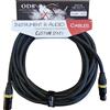 EXTREME PXX-001BK/10M-YELLOW CAVO MICROFONICO BILANCIATO XLR-XLR OD8 SERIE CUSTOM PER LIVE STUDIO 10 METRI ANELLI CONNETTORI GIALLI