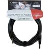 EXTREME PJJ-004/3M-BK BK CAVO AUDIO JACK PER STRUMENTI OD8 SERIE CUSTOM PER LIVE STUDIO 3 METRI ANELLI CONNETTORI NERI
