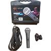 EXTREME DM58 MICROFONO DINAMICO VOCE CANTO KARAOKE + CLAMP + CAVO + CUSTODIA RIGIDA BUNDLE