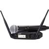 SHURE GLXD24+/SM58 RADIOMICROFONO PALMARE DIGITALE WIRELESS A MANO CAPSULA SM58 SERIE GLXD