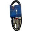 EXTREME 1MJS2J1 MINI JACK STEREO 1/8" 3.5mm / 2 JACK 6.3mm CAVO AUDIO DI SEGNALE SCHERMATO