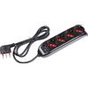 ROSI EMILIA RS94073 MULTIPRESA 4 USCITE SCHUKO+10A+16A INTERRUTTORE LUMINOSO CAVO 1.5MT