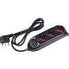 ROSI EMILIA RS94002 MULTIPRESA 3 USCITE SCHUKO+10A+16A INTERRUTTORE LUMINOSO CAVO 1.5MT