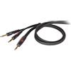 DIE HARD DHG540LU5 CAVO AUDIO STEREO PROFESSIONALE JACK 6.35MM TRS - DOPPIO JACK 6.35MM TS 5 METRI