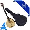 HORA BOUZOUKI IRLANDESE MADE IN EUROPE 66CM TOP TAVOLA ABETE MASSELLO FONDO FASCE MANICO ACERO ROSETTA FLOWER CON BORSA