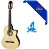 HORA CHITARRA CLASSICA 4/4 SM35 MADE IN EUROPE TOP ABETE ROSSO MASSELLO FONDO-FASCE MOGANO ROSETTA INTARSIATA SPALLA MANCANTE MANICO ACERO TASTIERA PALISSANDRO SCALA 650MM