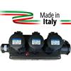 ELGA PCN-3CPCN POWERBOX PASSANTE MONOFASE DA SPINA CEE 16A-3P A 4 USCITE SU PRESE CEE 16A-3P E SPIA DI RETE