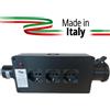 ELGA PCN-3UPCN POWERBOX PASSANTE CEE 16A-3P 3 PRESE UNEL 10A-16A-SHUKO CON RILANCIO E SPIA DI RETE