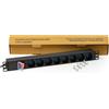 LINK MULTIPRESA ALIMENTAZIONE RACK 19" 8 PRESE UNIVERSALI UNEL TRIPOLARI/SCHUKO CON INTERRUTTORE