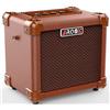 AROMA AG-10A AMPLIFICATORE 10 WATT 5" PER CHITARRA ACUSTICA CON INGRESSO MICROFONO E AUX ALIMENTAZIONE BATTERIA O ALIMENTATORE