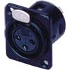 EXTREME X-154 CONNETORE XLR VOLANTE FEMMINA 3 POLI DA PANNELLO COLORE NERO