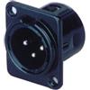 EXTREME X-155 CONNETORE XLR VOLANTE MASCHIO 3 POLI DA PANNELLO COLORE NERO