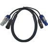 EXTREME PD-001 3 METRI CAVO COMBO DMX XLR 3 PIN+ ALIMENTAZIONE POWERCON IN-OUT