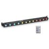 CAMEO TRIBAR 200 IR BARRA A 12 LED TRICOLORE DA 3 W IN ALLOGGIAMENTO NERO CON TELECOMANDO IR