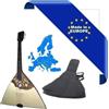 HORA PRIM BALALAIKA PRIMA SOPRANO 3 CORDE MADE IN EUROPE TOP ABETE MASSELLO CORPO ACERO MASSELLO MANICO FAGGIO TASTIERA PALISSANDRO CON BORSA SCALA 440mm