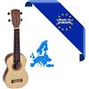 HORA UKULELE SOPRANO MADE IN EUROPE TAVOLA ABETE MASSELLO FONDO FASCE NOCE TASTIERA IN PALISSANDRO