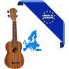HORA UKULELE SOPRANO TOP CORPO ZEBRANO MADE IN EUROPE TAVOLA FONDO FASCE ZEBRAWOOD TASTIERA IN PALISSANDRO