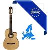 HORA CHITARRA CLASSICA 4/4 SM45 MADE IN EUROPE TOP CEDRO MASSELLO FONDO-FASCE PALISSANDRO ROSETTA INTARSIATA SPALLA MANCANTE MANICO MOGANO TASTIERA PALISSANDRO SCALA 650MM