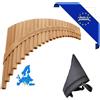 HORA FLAUTO DI PAN SOLIST TENORE IN SOL MADE IN EUROPE + BORSA 25 CANNE RE1-SOL4 IN ACERO FORMA CURVA ORNAMENTO INTAGLIATO