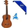 HORA UKULELE TENORE TOP CORPO ZEBRANO MADE IN EUROPE TAVOLA FONDO FASCE ZEBRAWOOD TASTIERA IN PALISSANDRO