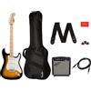 FENDER SQUIER SONIC STRATOCASTER SSS SUNBURST PACK CON CHITARRA ELETTRICA AMPLIFICATORE BORSA ED ACCESSORI