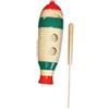 EXTREME G-02-D STRUMENTO A PERCUSSIONE GUIRO 14,2 CENTIMETRI IN LEGNO + BATTENTE INCLUSO COLORE NATURAL DIPINTO A MANO