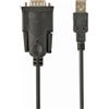 CABLEXPERT USB TO DB9M SERIAL PORT CONVERTER CABLE, BLACK, 1.5 M