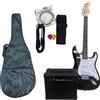 EXTREME EG-ST1 BLACK GUITAR PACK CHITARRA + AMPLIFICATORE + CAVO + CUSTODIA + CINTA + PLETTRI + CORDE