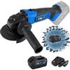 ENG PRO Smerigliatrice Angolare 125 mm - Linea Professionale a Batteria ONE4ALL 20V - 10000 rpm, Disco da Taglio Incluso, 1 Batteria 4.0Ah e Caricabatteria - ENG PRO
