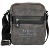 Avirex, Borsello Piccolo con Tracolla Regolabile in Canvas Spalmato con Parti in Ecopelle, Tracolla da Uomo, Collezione Pasadena, PSD05 (Dark Grey)
