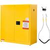 VEVOR Armadietto Porta Estintore per Stoccaggio Liquidi Infiammabili, Armadio per Materiali Infiammabili Capienza ca. 110 L Ripiano Regolabile, in Acciaio Laminato a Freddo e Zincato