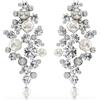SWAROVSKI ORECCHINI A CLIP CONSTELLA, CRYSTAL PEARL, BIANCO, PLACCATURA RODIO 5722498