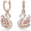 SWAROVSKI ORECCHINI SWAN ROSA, PLACCATURA COLOR ORO ROSA 5732415