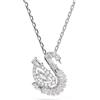 SWAROVSKI PENDENTE CIGNO SWAN, TAGLIO MISTO BIANCO