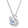 SWAROVSKI PENDENTE CIGNO SWAN, TAGLIO MISTO BLU