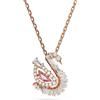 SWAROVSKI PENDENTE CIGNO SWAN ROSA