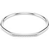 SWAROVSKI BRACCIALE RIGIDO DEXTERA PLACCATO RODIO, S - l 16.1 x d 5.5 cm