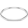 SWAROVSKI BRACCIALE RIGIDO DEXTERA PLACCATO RODIO, M - l 17 x d 5.8 cm